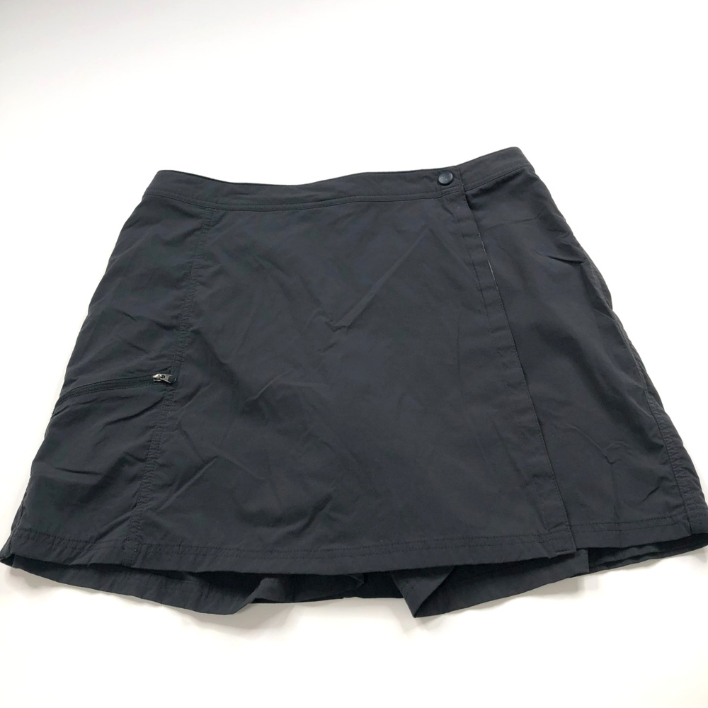 L.L. Bean 12 (Fit 33In) Hiking Outdoor Wrap Skirt Skort 7" Shorts Gray